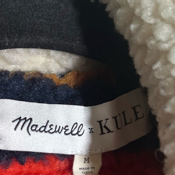 Madewell x Kule Sherpa-Lined Oversized Jean Jacket Medium - Picture 8 of 13